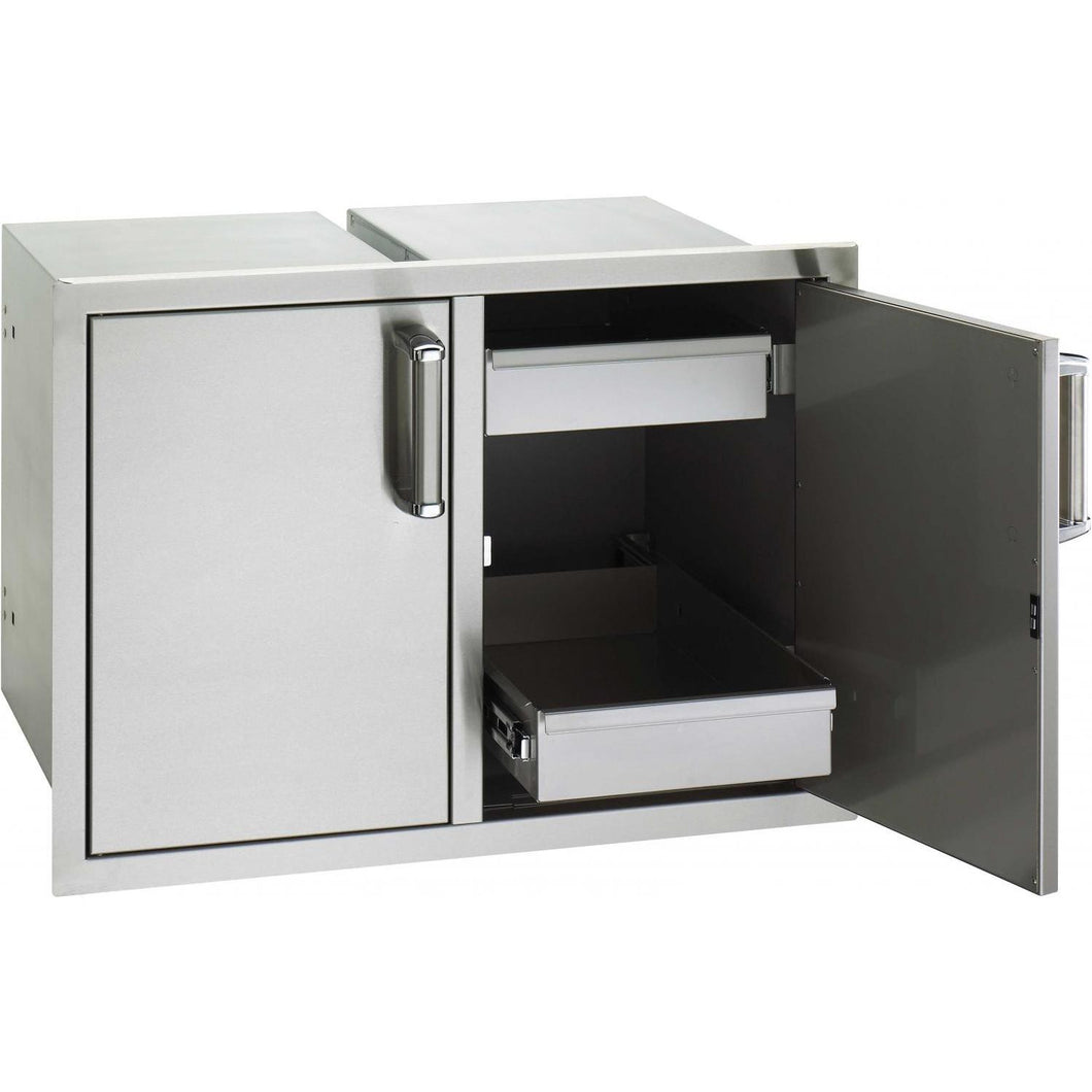 Fire Magic Premium Flush 30-Inch Enclosed Cabinet Storage With Drawers - 53930SC-22 - The Garden District