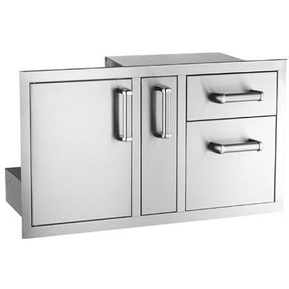 Fire Magic Premium Flush 36-Inch Access Door With Platter Storage And Double Drawer - 53816SC - The Garden District