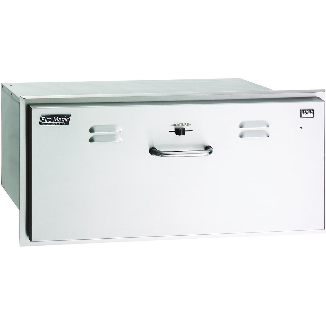Fire Magic Select 30-Inch Built-In 110V Electric Stainless Steel Warming Drawer - 33830-SW - The Garden District