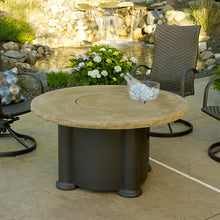 Outdoor Greatroom Colonial Chat Fire Pit Table with Mocha Supercast Top - 183-COLONIAL-48-M-K