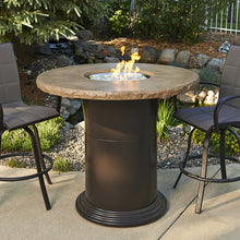 Outdoor Greatroom Colonial Pub Fire Pit Table with Mocha Supercast Top - 183-M-48-PUB-K