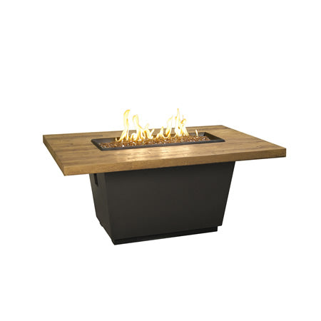 American Fyre Designs Reclaimed Wood Cosmopolitan Rectangle Firetable - 635-BA-FO-M4xC