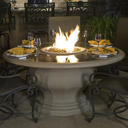 American Fyre Designs Inverted Dining Firetable With Granite Insert - 676-xx-21-V2xC