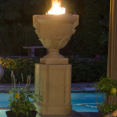 American Fyre Designs Piage Fire Urn & Pedestal - 765-xx-11-V2xC
