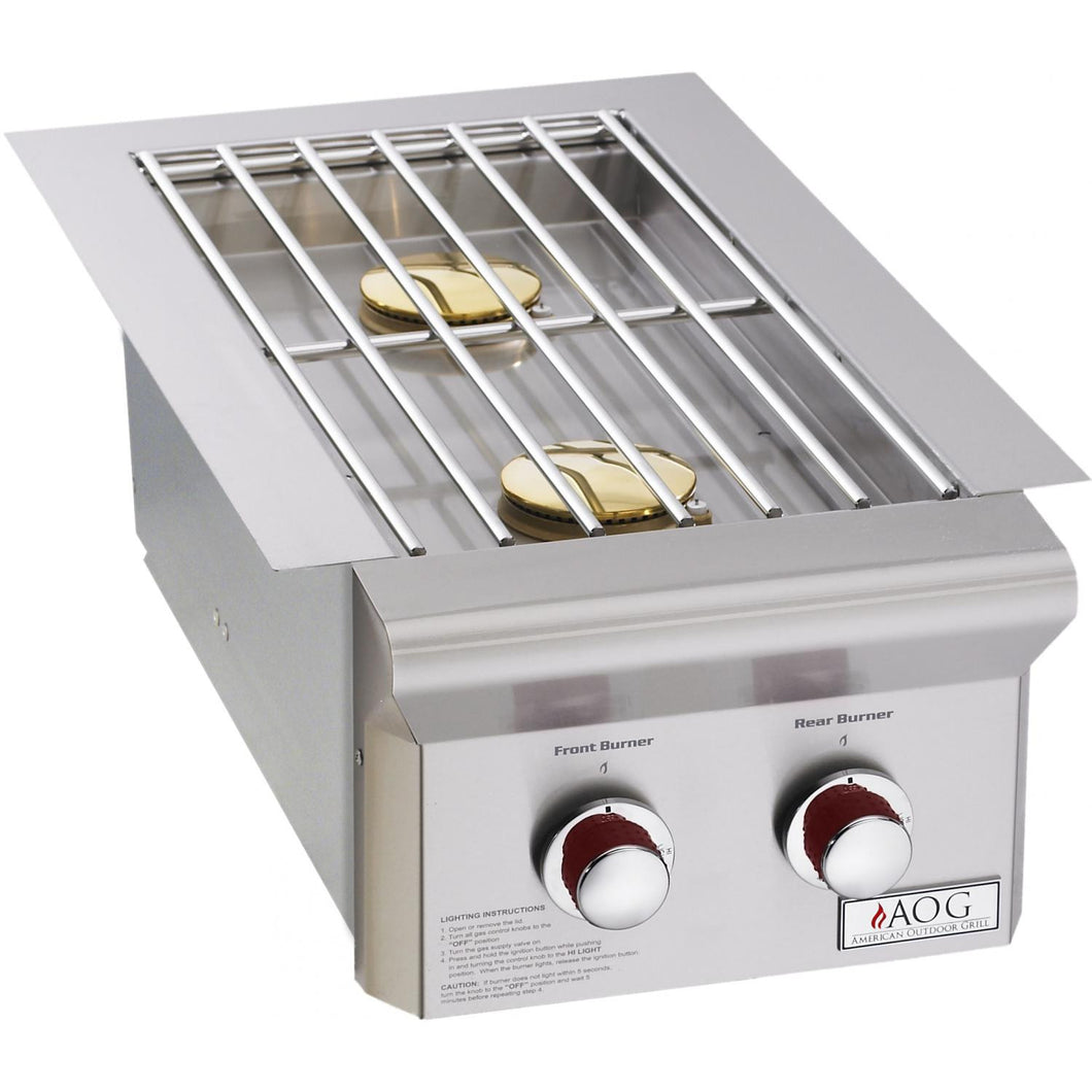 American Outdoor Grill T-Series Drop-In Gas Double Side Burner - 3282PT/NT - The Garden District