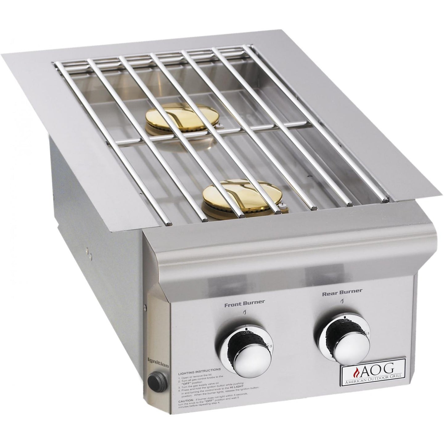 American Outdoor Grill L-Series Drop-In Gas Double Side Burner - 3282PL/NL - The Garden District