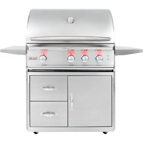 Blaze Professional 34-Inch 3-Burner Freestanding Grill With Rear Infrared Burner