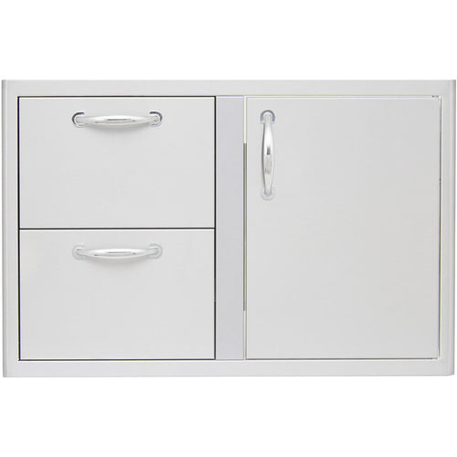 Blaze 32-Inch Access Door & Double Drawer Combo - BLZ-DDC-R - The Garden District