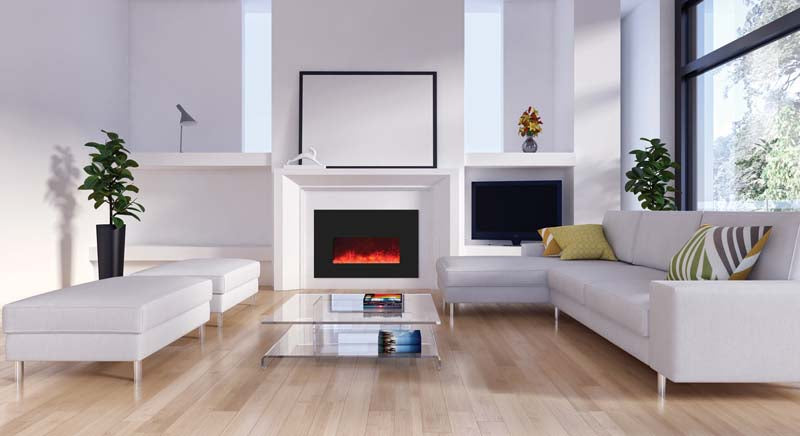 Amantii Small Insert 26 Inch Electric Fireplace - INSERT-26-3825-BG-EMBER/ ICE