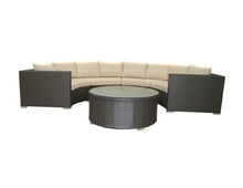 Round Full Sectional with Coffee Table