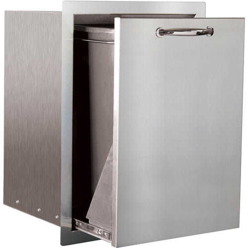 Summerset 24-Inch Stainless Steel Flush Mount Roll-Out Trash Drawer - SSTD
