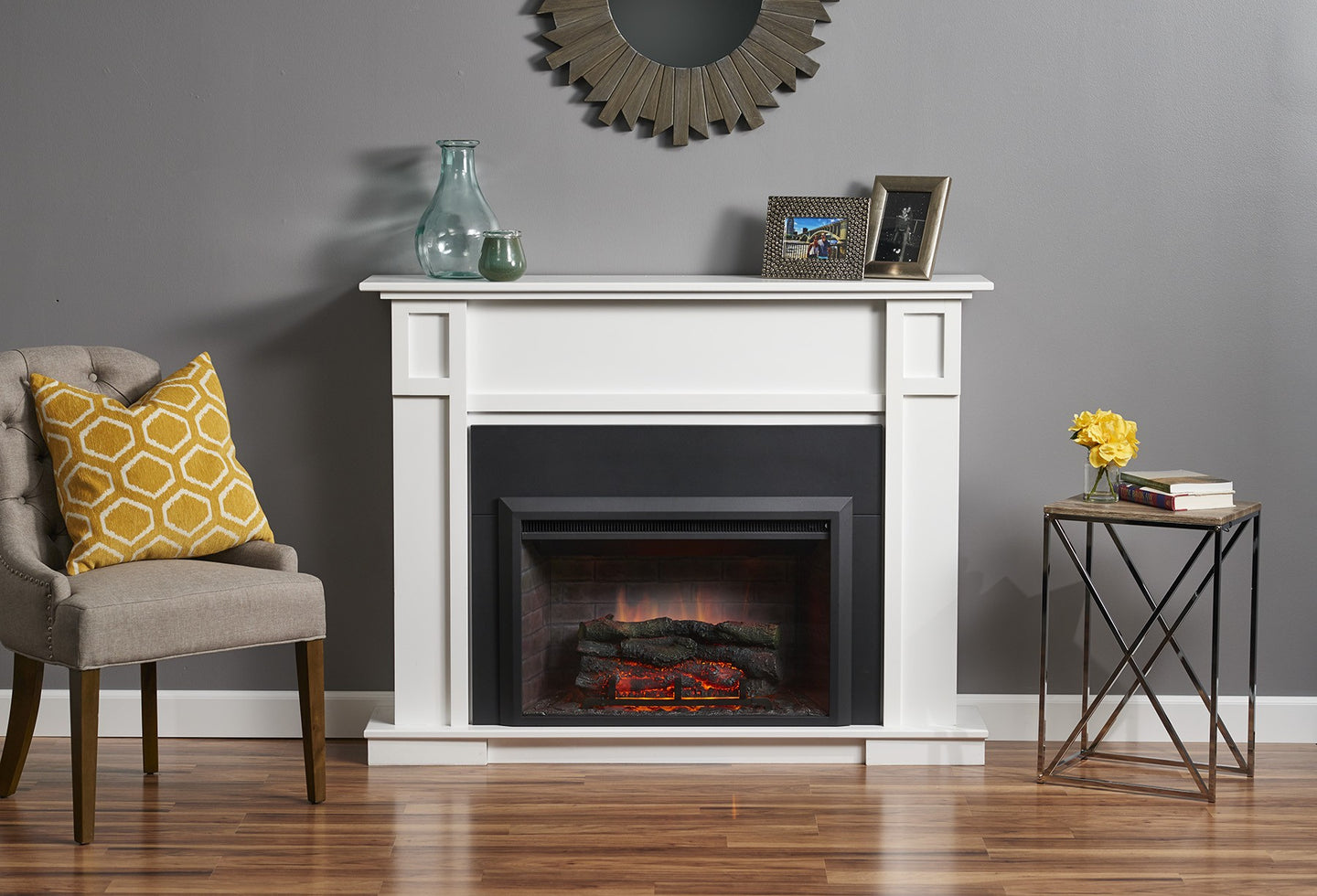 Outdoor Greatroom White Heritage Fireplace Cabinet - HTG-W