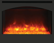 Amantii Zero Clearance 31 Inch Electric Fireplace With Arch Steel Surround - ZECL-31-3228-STL-ARCH-EMBER/ ICE