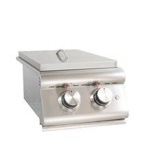 Blaze LTE Built-In Gas Stainless Steel Double Side Burner With Lid