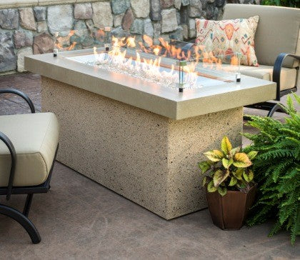 Outdoor Greatroom Key Largo Fire Pit with Super Cast Top in Polished Brown - 183-KL-1242-BRN