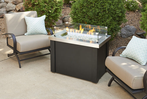 Outdoor Greatroom Providence Fire Pit Table with Stainless Steel Top - PROV-1224-SS