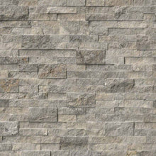 Silver Travertine Stacked Stone Panels
