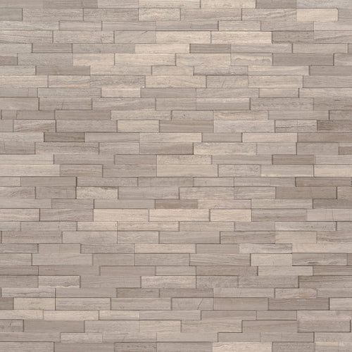 White Oak 3D Mini Stacked Stone Panels